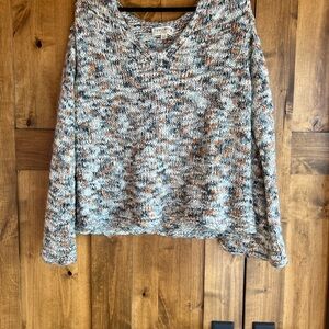 Idyllwind Textured Knit Sweater in Blue and Brown